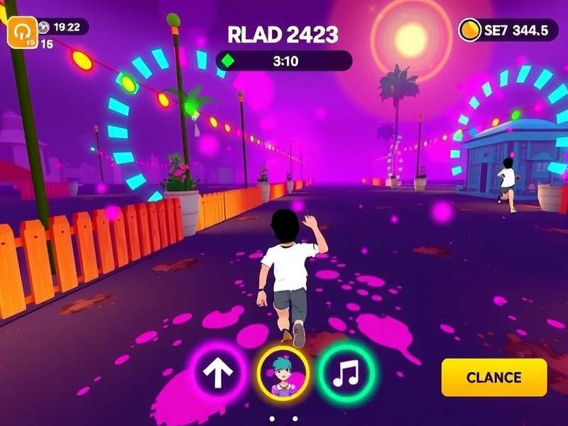 Holi Glow Run multiplayer competition screen